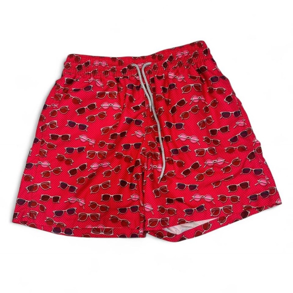 Blueport Red Men’s Swim Trunks Mesh Lined Sunglasses Board Shorts Size L